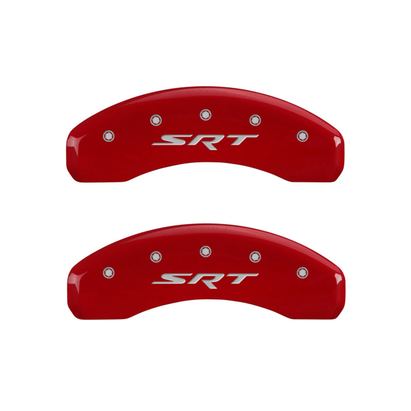MGP 4 Caliper Covers Engraved Front & Rear SRT Red finish silver ch-thumbmail-5