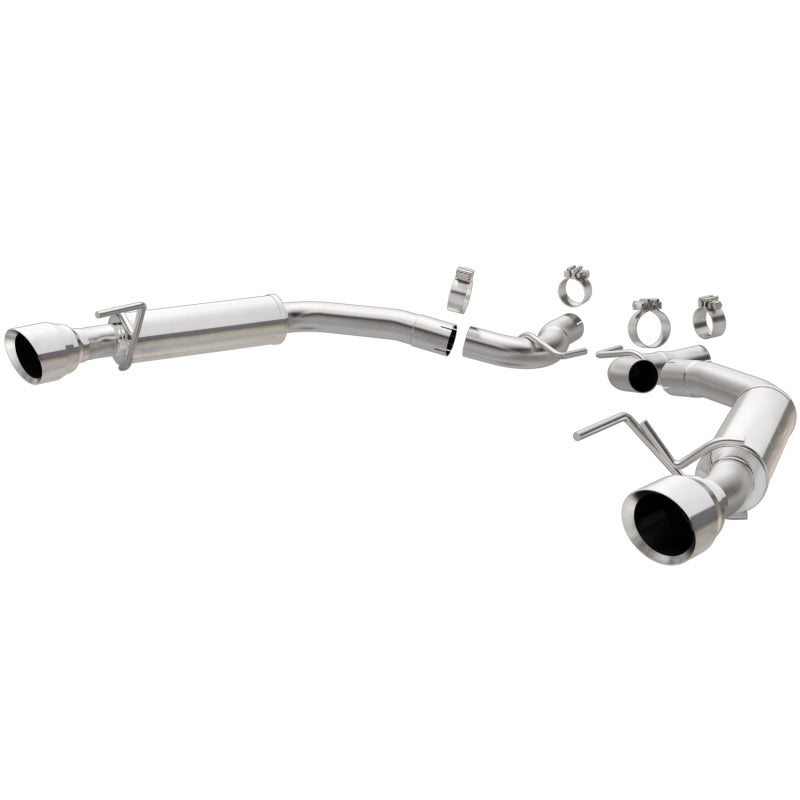 MagnaFlow Axle Back, SS, 2.5in, Competition, Dual Split Polish 4.5in Tip 2015 Ford Mustang Ecoboost-thumbmail-2