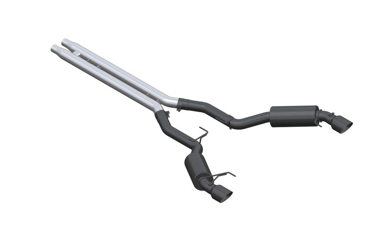 MBRP 15-17 Ford Mustang GT 5.0 3in Cat Back Dual Split Rear Race Version 4.5in Tips - Black Coated-thumbmail-2