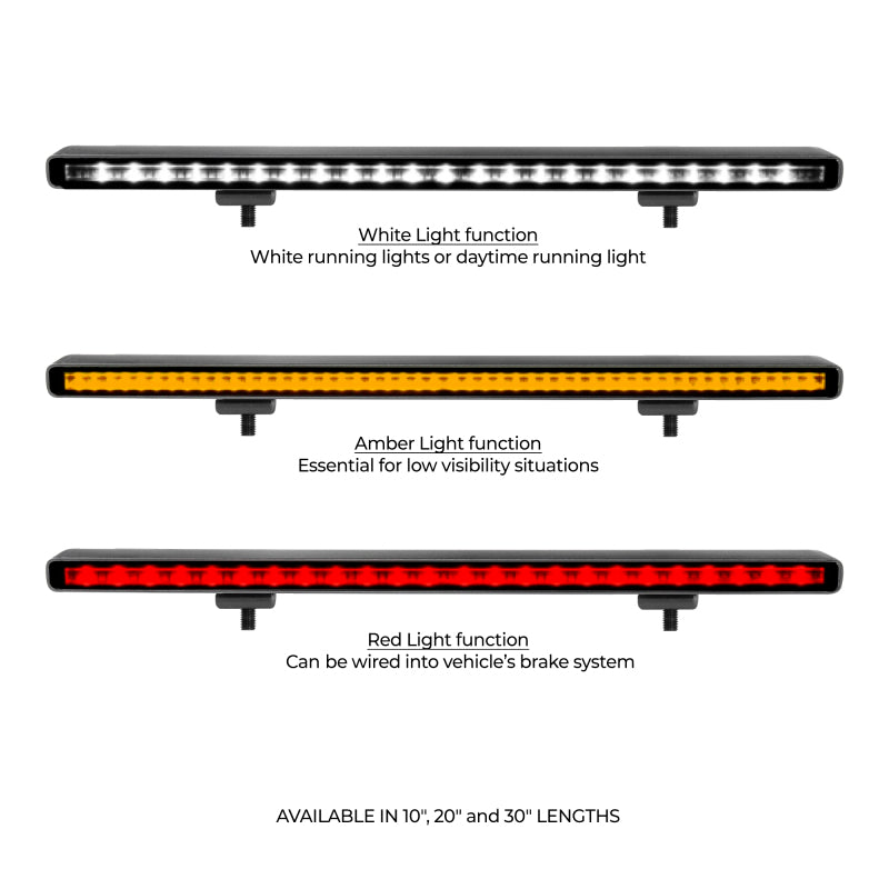 Go Rhino Xplor Flash Series Sgl Multi Function LED Light Bar (Track Mount) 10in. - Blk-thumbmail-3