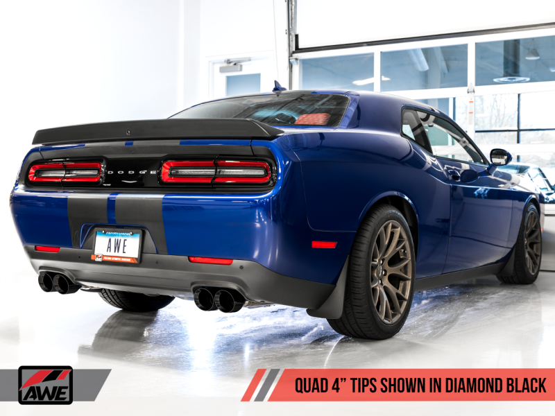 AWE Tuning 2017+ Challenger 5.7 Touring Edition Exhaust - Non-Resonated - Diamond Black Quad Tips-thumbmail-4