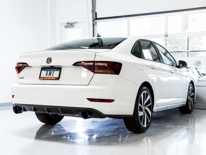 AWE Tuning 18-21 Volkswagen Jetta GLI Mk7 Track Edition Exhaust - Diamond Black Tips (Fits OEM DP)-thumbmail-3