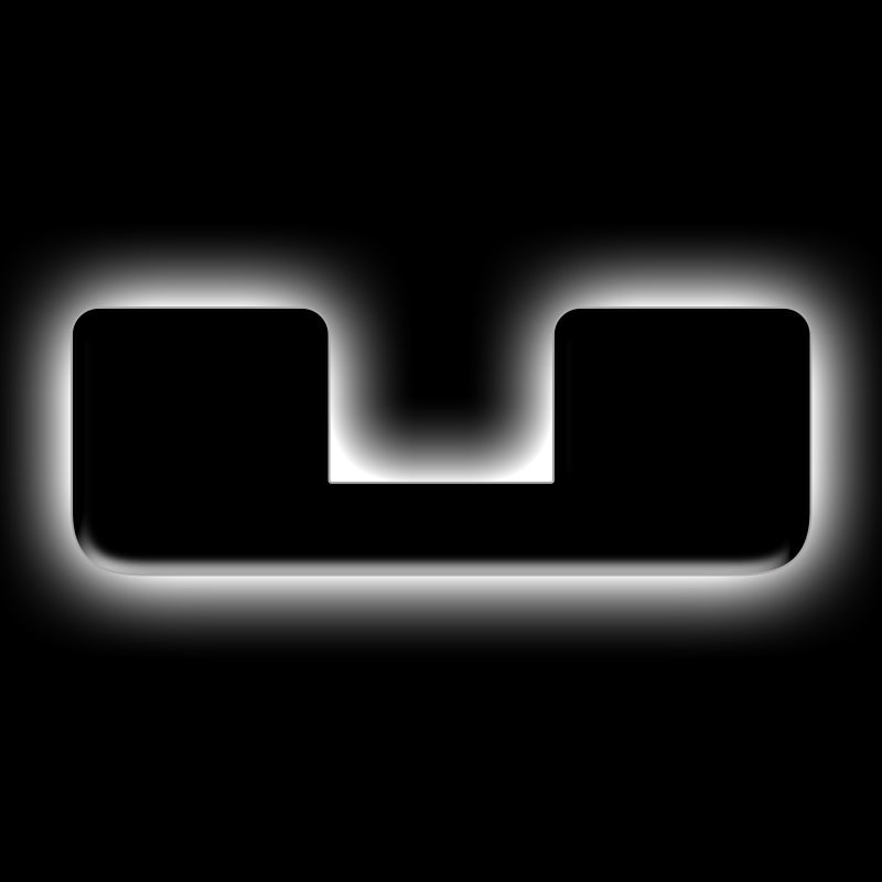 ORACLE Lighting Universal Illuminated LED Letter Badges - Matte Black Surface Finish - U-thumbmail-1