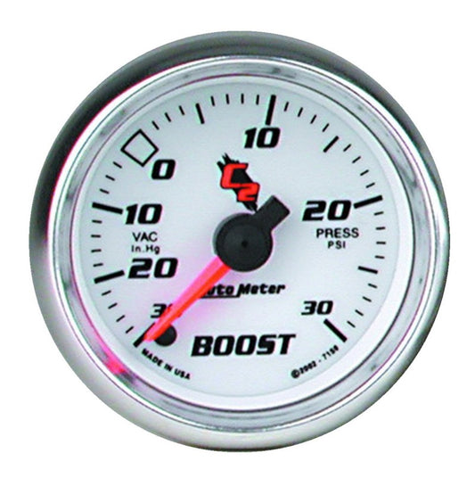Autometer C2 52mm 30 PSI Electronic Boost/Vac Gauge