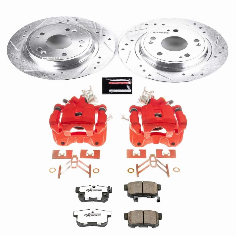 Power Stop 05-07 Honda Accord Rear Z26 Street Warrior Brake Kit w/Calipers-thumbmail-1