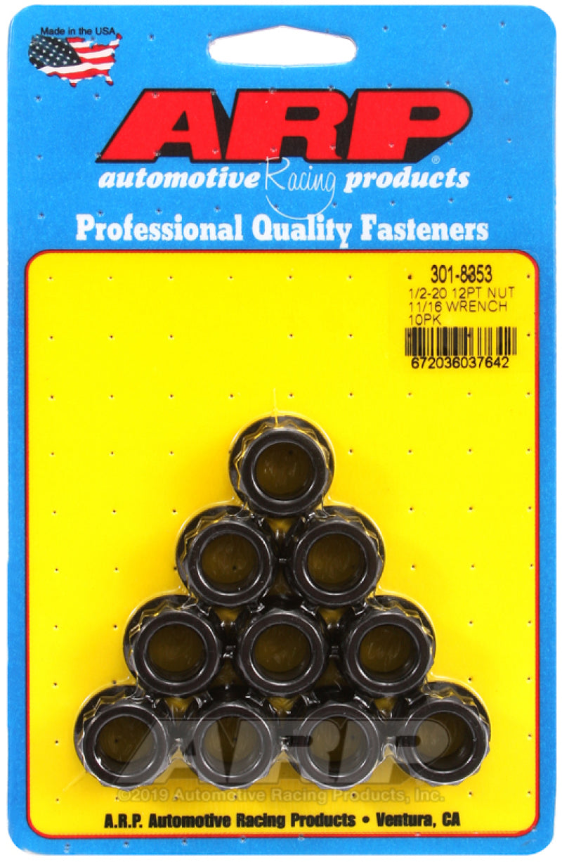 ARP 1/2-20 11/16 Socket 12pt Nut Kit (Set of 10)-thumbmail-1