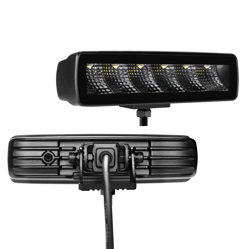 Go Rhino Xplor Blackout Series Sixline LED Flood Light Kit (Surface/Threaded Stud Mnt) - Blk (Pair)-thumbmail-11