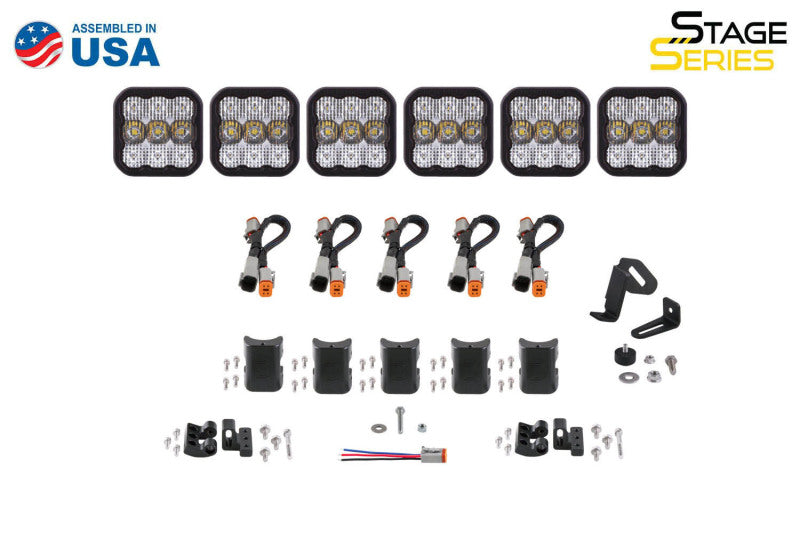 Diode Dynamics SS5 Pro Universal CrossLink 6-Pod Lightbar - White Driving-thumbmail-4