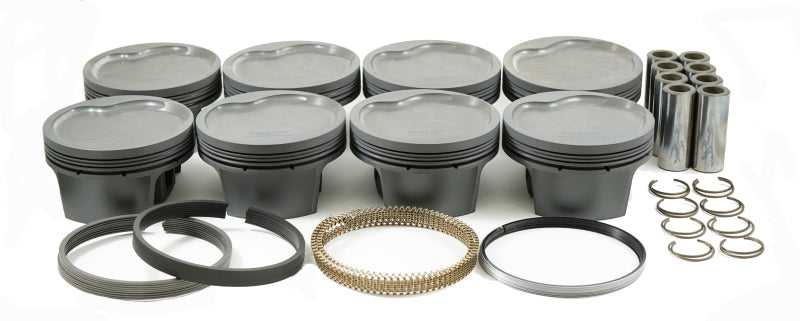 Mahle MS Piston Set Ford 514ci 4.44in Bore 4.150in Stroke 6.7in Rod 0.990 Pin -28cc 9.9CR - Set of 8-thumbmail-1