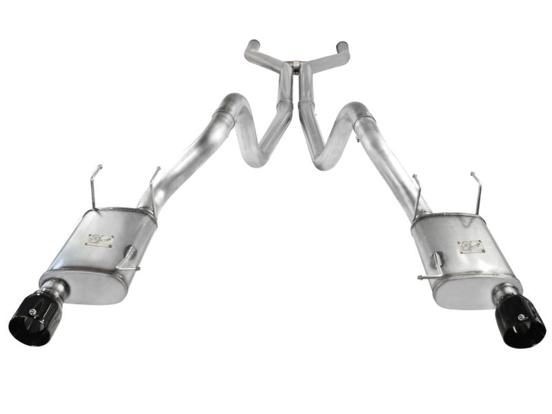 aFe MACHForce XP Cat-Back Exhaust 3in SS w/ Black Tips 11-14 Ford Mustang GT V8 5.0L-thumbmail-3