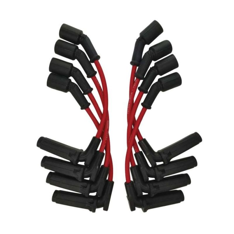 Moroso 9.75in Coil On Plug 90 Deg Ultra Spark Plug Wire Set - Red-thumbmail-1