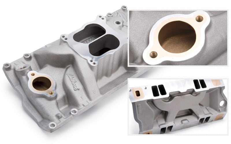Edelbrock Manifold Marine RPM Chevy Big Block Oval Port w/ Brass-thumbmail-2