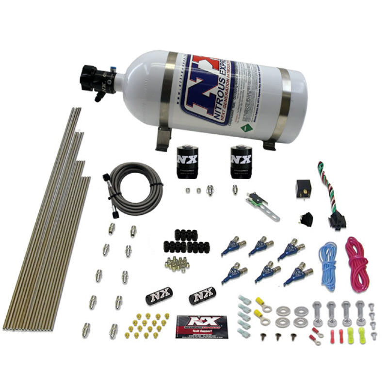 Nitrous Express 6 Cyl Gas Nitrous Kit (150-375HP) w/10lb Bottle-thumbmail-2