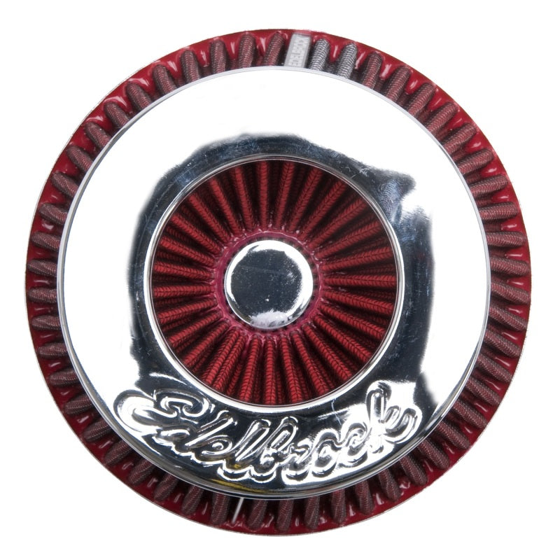 Edelbrock Air Filter Pro-Flo Series Conical 3 7In Tall Red/Chrome-thumbmail-9
