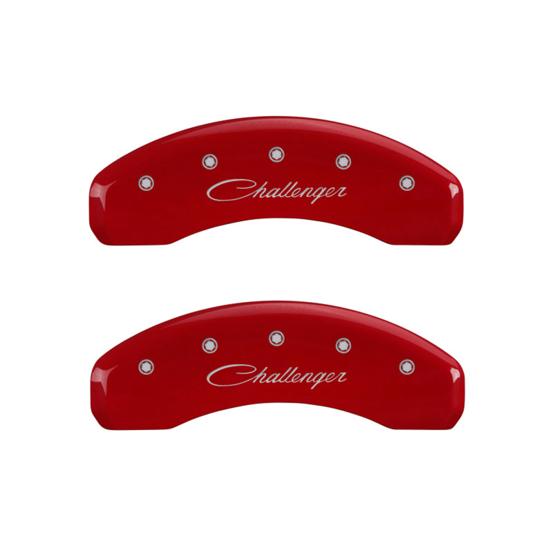 MGP 4 Caliper Covers Engraved Front & Rear Cursive/Challenger Yellow finish black ch-thumbmail-5
