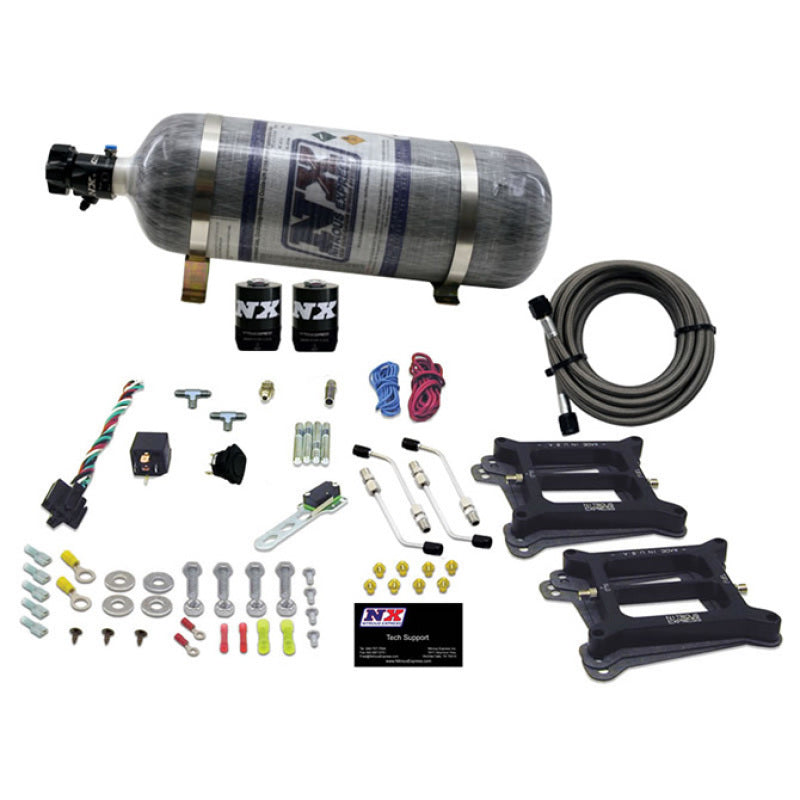 Nitrous Express Dual Holley/Gasoline Nitrous Kit (100-500HP) w/Composite Bottle-thumbmail-2