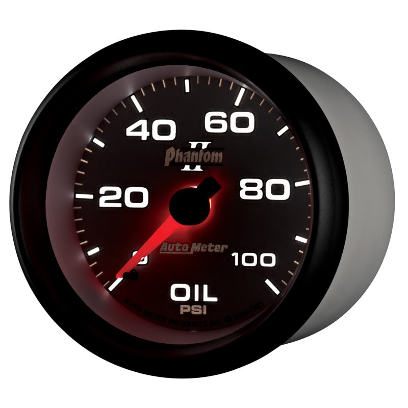Autometer Phantom II 2-5/8in 100 PSI Mechanical Oil Pressure Gauge-thumbmail-4