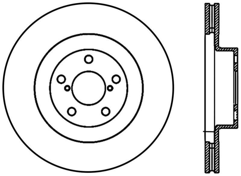 StopTech 02-10 Subaru WRX Slotted & Drilled Left Front Rotor (exc. STi)-thumbmail-9