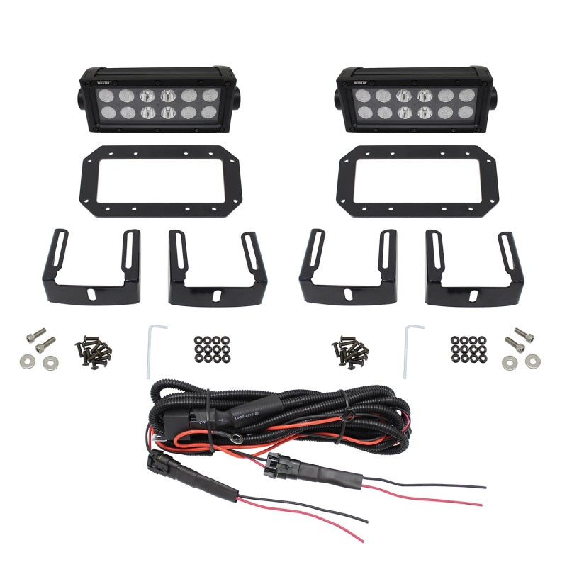Westin HDX Flush Mount B-FORCE LED Light Kit (Set of 2) w/wiring harness - Black-thumbmail-14