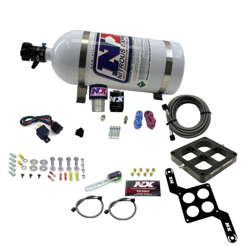 Nitrous Express Single Entry Crossbar RNC .178 4500 Flange Nitrous Kit (250-650HP) w/10lb Bottle-thumbmail-2