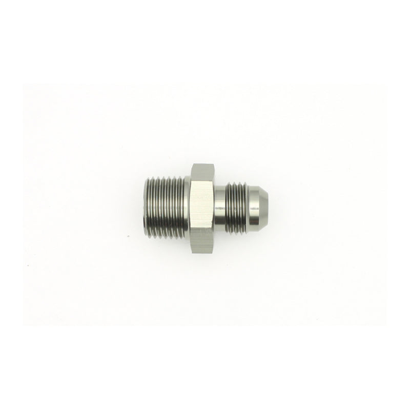 DeatschWerks 6AN Male Flare to 3/8in Male NPT Adapter - Anodized Matte Black-thumbmail-1