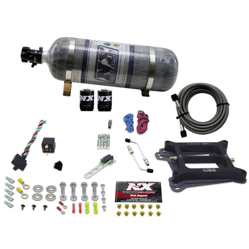 Nitrous Express 4150 4-BBL/Alcohol Nitrous Kit (50-300HP) w/Composite Bottle-thumbmail-2