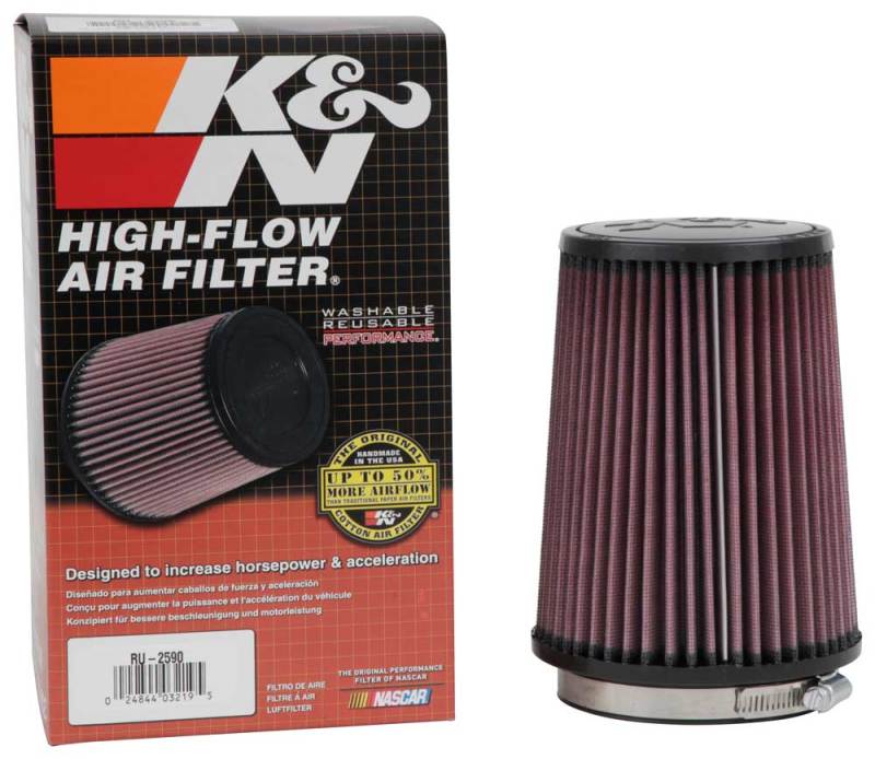 K&N Filter Universal Rubber Filter 4 inch Flange 5 3/8 inch Base 4 3/8 inch Top 7 inch Height-thumbmail-17