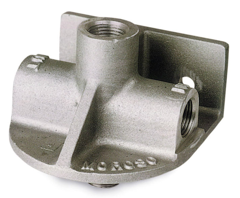 Moroso Chevrolet Big Block/Small Block Oil Filter Adapter - Remote Mount - Inlet Right/Outlet Left-thumbmail-1
