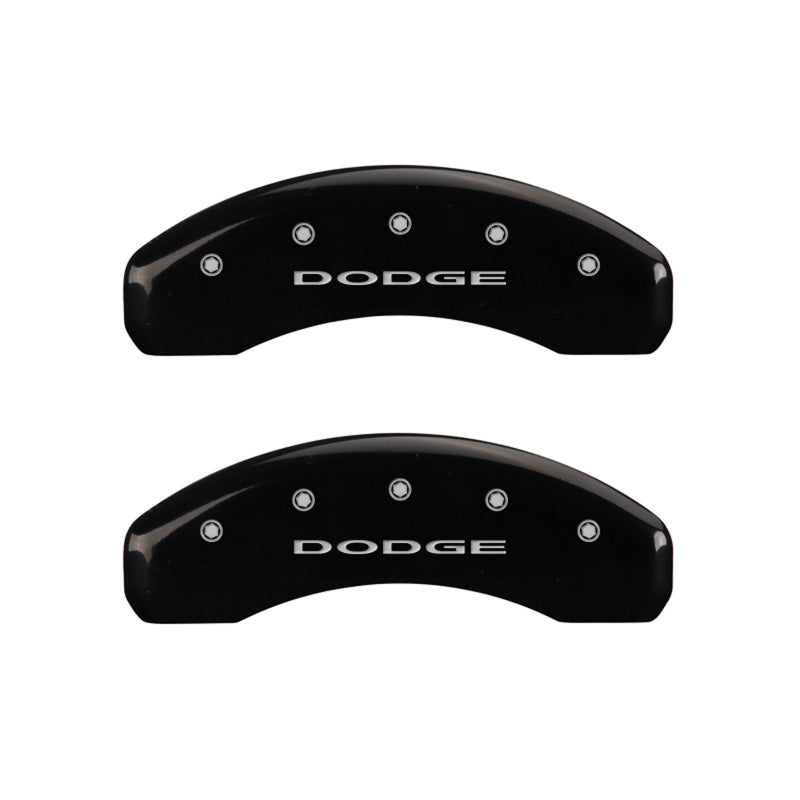 MGP 4 Caliper Covers Engraved Front & Rear With out stripes/Dodge Black finish silver ch-thumbmail-5