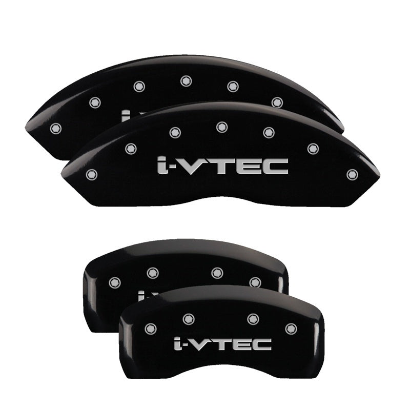 MGP 4 Caliper Covers Engraved Front & Rear Vtech Yellow Finish Black Char 2004 Honda S2000-thumbmail-2