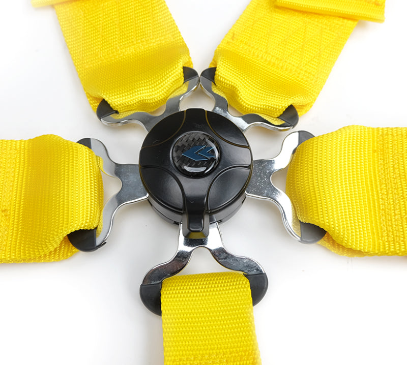 NRG 5PT 3in. Seat Belt Harness / Cam Lock - Yellow-thumbmail-3