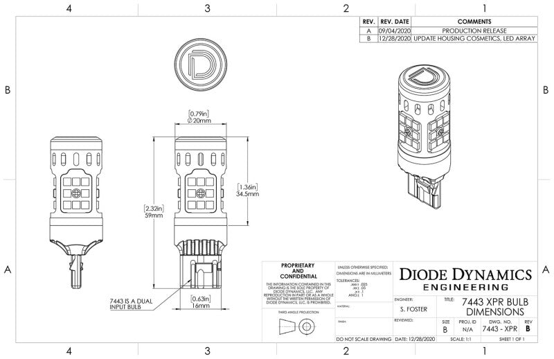 Diode Dynamics 7443 XPR LED Bulb - Cool - White (Pair)-thumbmail-4