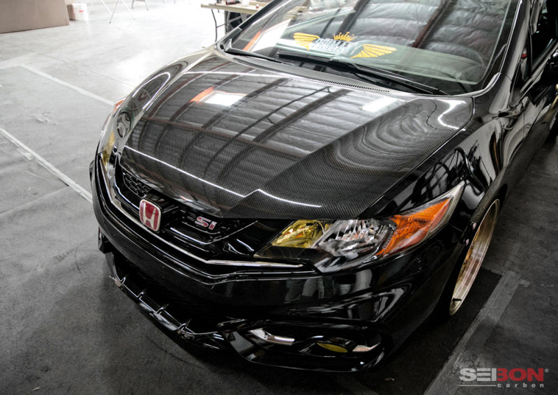 Seibon 2014+ Honda Civic OEM Style Carbon Fiber Hood-thumbmail-4