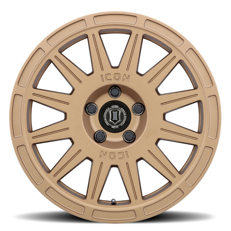 ICON Ricochet 17x8 5x100 38mm Offset 6in BS Satin Gold Wheel-thumbmail-4