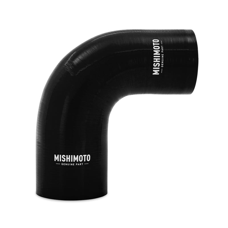 Mishimoto Silicone Reducer Coupler 90 Degree 2in to 2.5in - Black-thumbmail-1