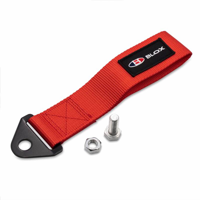 BLOX Racing Universal Tow Strap With BLOX Logo - Red-thumbmail-3