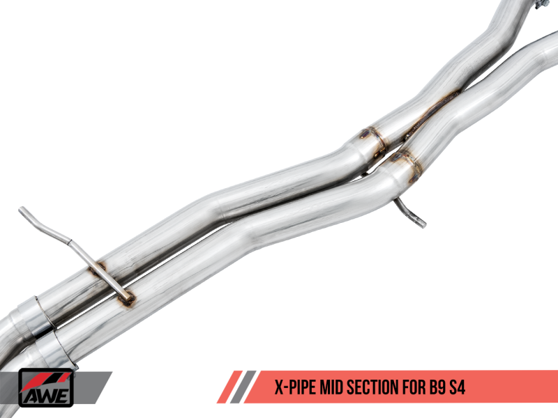 AWE Tuning Audi B9 S4 Track Edition Exhaust - Non-Resonated (Silver 102mm Tips)-thumbmail-3
