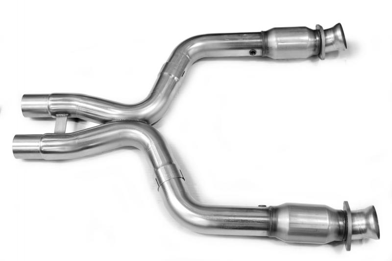 Kooks 11-14 Ford Mustang GT 5.0L 4V 3in x 2 3/4in OEM Exhaust GREEN Cat X Pipe Kooks HDR Req-thumbmail-1