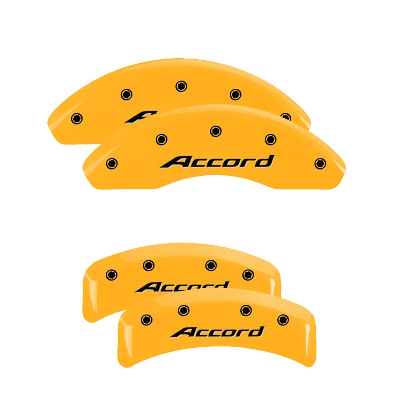 MGP 4 Caliper Covers Engraved Front Accord Engraved Rear Accord Yellow finish black ch-thumbmail-2