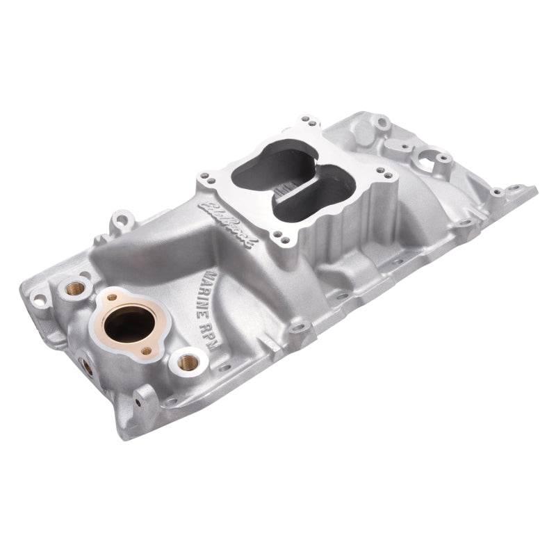 Edelbrock Manifold Marine RPM Chevy Big Block Oval Port w/ Brass-thumbmail-3