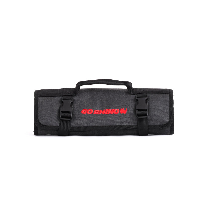 Go Rhino XVenture Gear Tool Wrench Roll - Large (4x4in. Closed) 12oz Waxed Canvas - Black-thumbmail-10