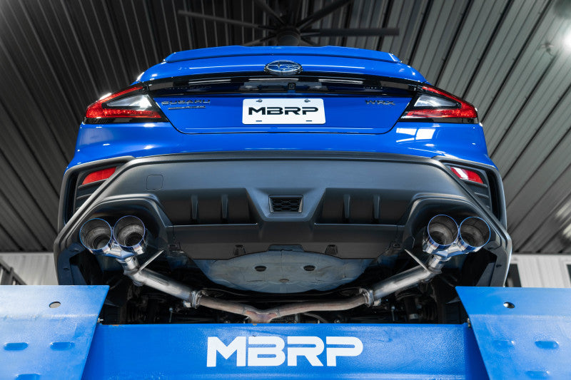 MBRP 2022 Subaru WRX 2.5in Dual Split Rear Exit w/ Quad BE Tips - T304-thumbmail-3
