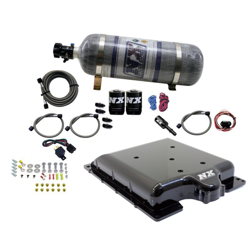 Nitrous Express Dodge Hellcat/Demon Supercharger Lid Nitrous Kit (100-400HP) w/12lb Bottle-thumbmail-1