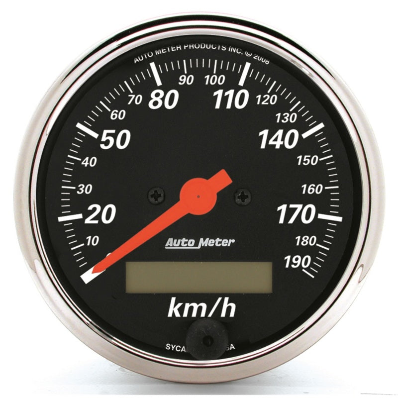 Autometer 3-1/8in Electric 0-190km/h Double Chrome Bezel Speedometer Gauge-thumbmail-2