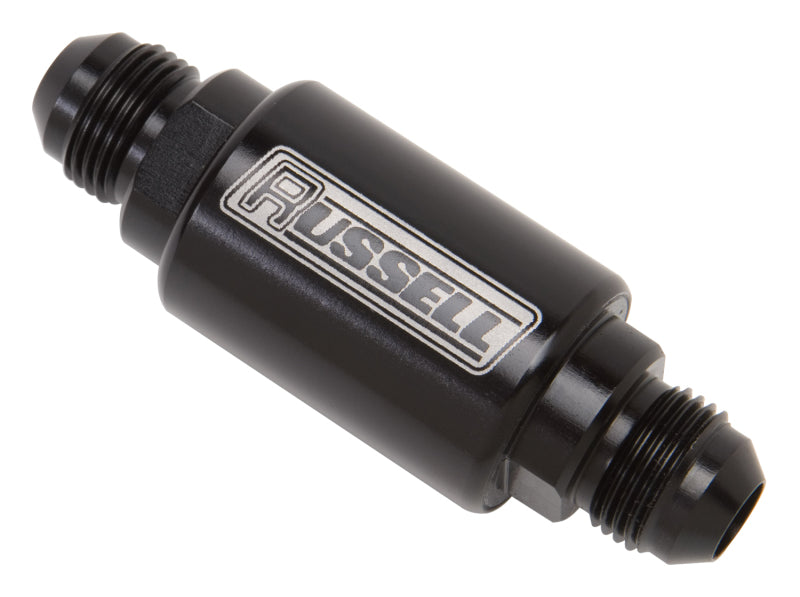 Russell Performance Black Anodized (3in Length 1-1/4in dia. -6 male inlet/outlet)