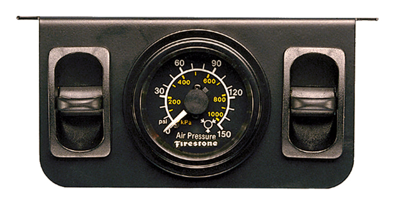 Firestone Air Adjustable Leveling Pneumatic Control Panel w/Dual Black Gauge 0-150psi (WR17602145)-thumbmail-2
