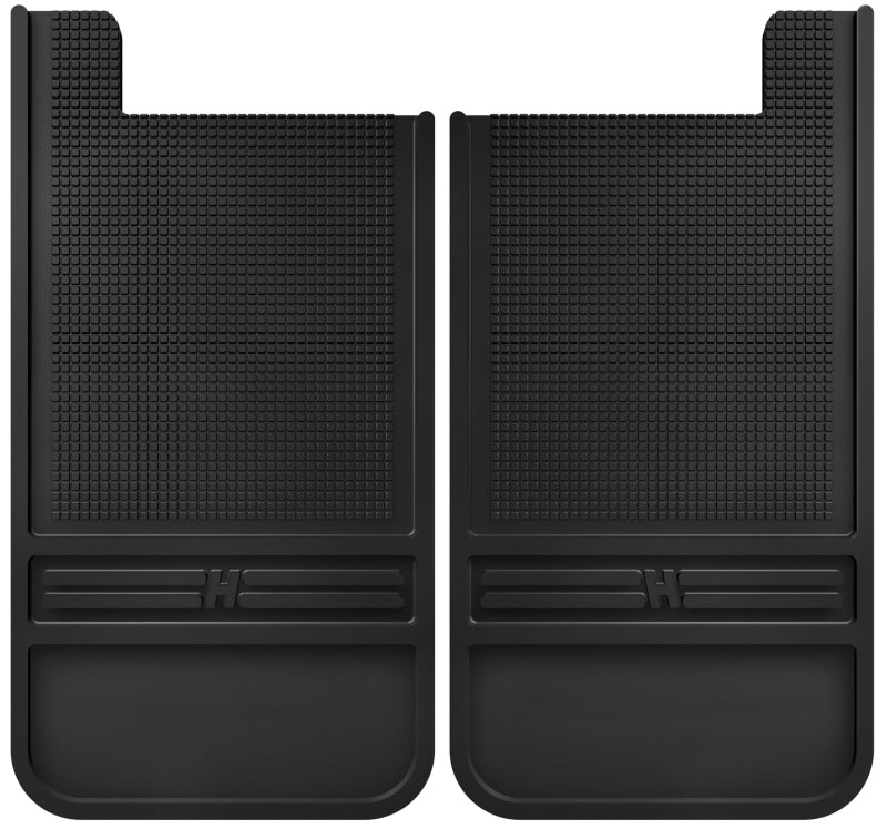 Husky Liners Universal 12in Wide Black Rubber Rear Mud Flaps w/o Weight-thumbmail-2