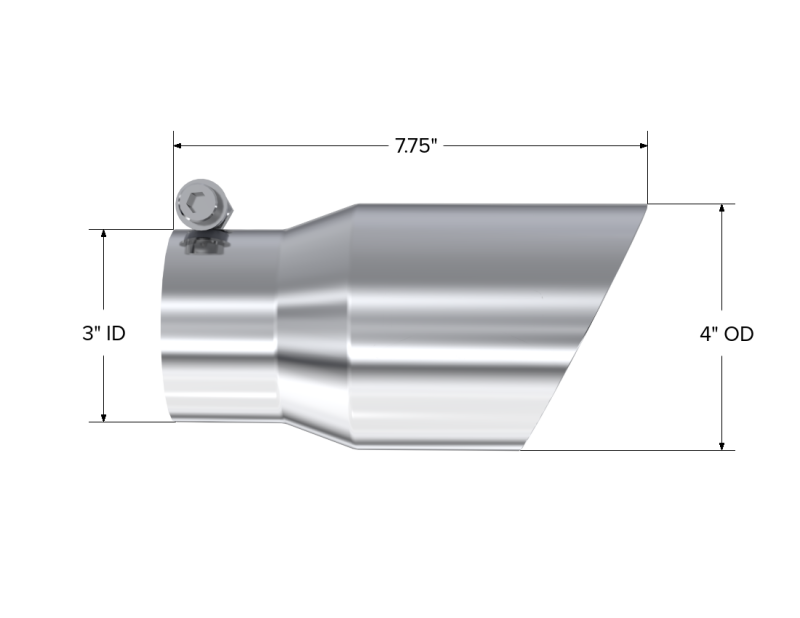 MBRP Universal Tip 4in O.D. Dual Wall Angled 3in inlet 8in length T304-thumbmail-4