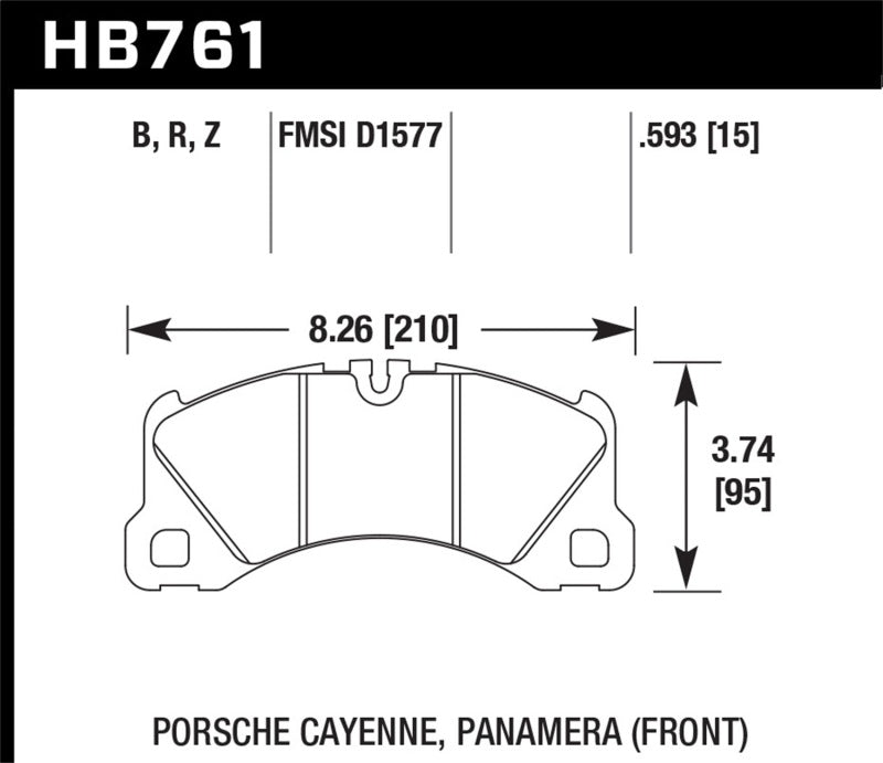 Hawk 10-13 Porsche Panamera / 15-17 Porsche Macan Turbo HPS 5.0 Front Brake Pads-thumbmail-3