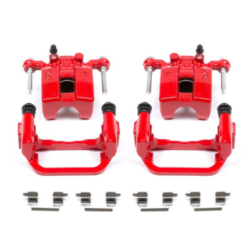 Power Stop 03-05 Infiniti G35 Rear Red Calipers w/Brackets - Pair-thumbmail-2